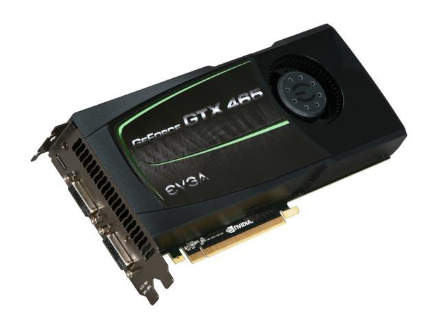 EVGA GeForce GTX 465 (Fermi) 1GB GDDR5 PCI Express 2.0 x16 SLI Support Video Card 01G-P3-1465-AR