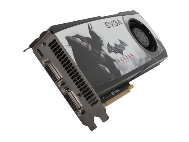 EVGA 015-P3-1582-A1 GeForce GTX 580 (Fermi) Superclocked Batman Arkham City Edition 1536MB 384-bit GDDR5 PCI Express 2.0 x16 HDCP Ready SLI Support Video Card
