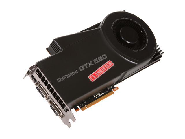 EVGA 03G-P3-1595-AR GeForce GTX 580 (Fermi) Classified ULTRA 3072MB 384-bit GDDR5 PCI Express 2.0 x16 HDCP Ready SLI Support Video Card