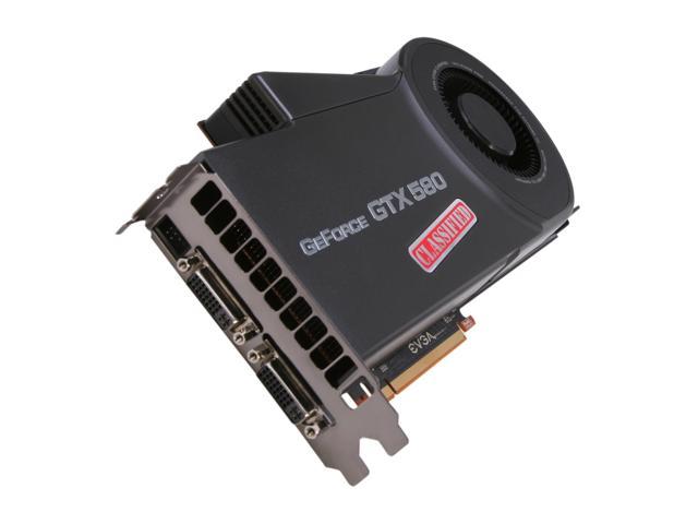 EVGA GeForce GTX 580 (Fermi) 3GB GDDR5 PCI Express 2.0 x16 SLI Support Video Card 03G-P3-1588-RX