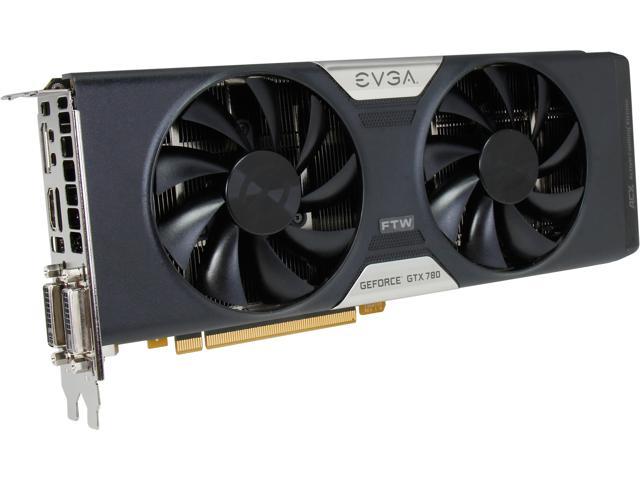 EVGA 03G-P4-3784-KR G-SYNC Support GeForce GTX 780 3GB 384-Bit GDDR5 PCI Express 3.0 SLI Support Dual FTW w/ EVGA ACX Cooler Video Card