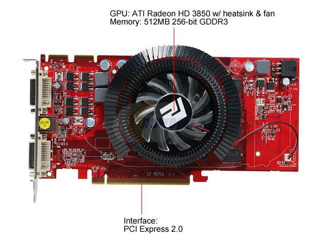 Open Box: PowerColor Radeon HD 3850 Video Card AX3850 512MD3