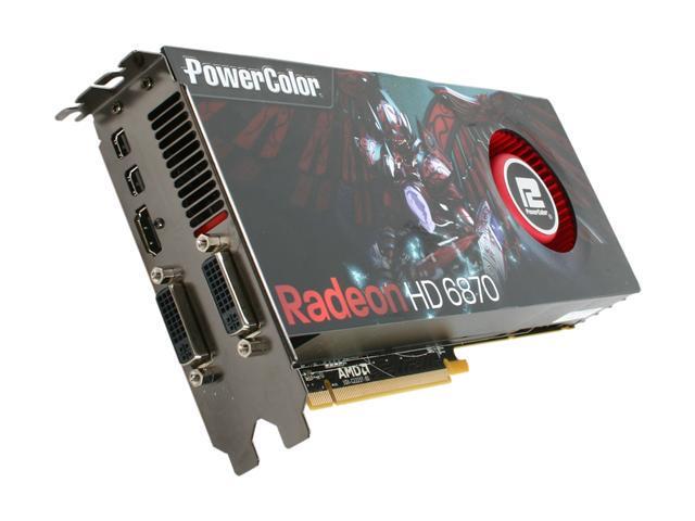 PowerColor Radeon HD 6870 1GB GDDR5 PCI Express 2.1 x16 CrossFireX Support Video Card with Eyefinity AX6870 1GBD5-M2DH