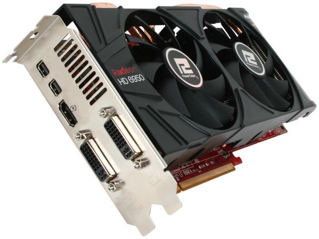 PowerColor Radeon HD 6950 2GB GDDR5 PCI Express 2.1 x16 CrossFireX Support Video Card with Eyefinity AX6950 2GBD5-2DH - OEM