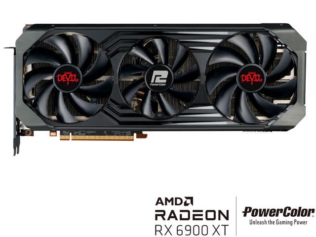 PowerColor Red Devil AMD Radeon RX 6900 XT Gaming Graphics Card with 16GB GDDR6 Memory, Powered by AMD RDNA 2, Raytracing, PCI Express 4.0, HDMI 2.1, AMD Infinity Cache, AXRX 6900XT 16GBD6-3DHE/OC