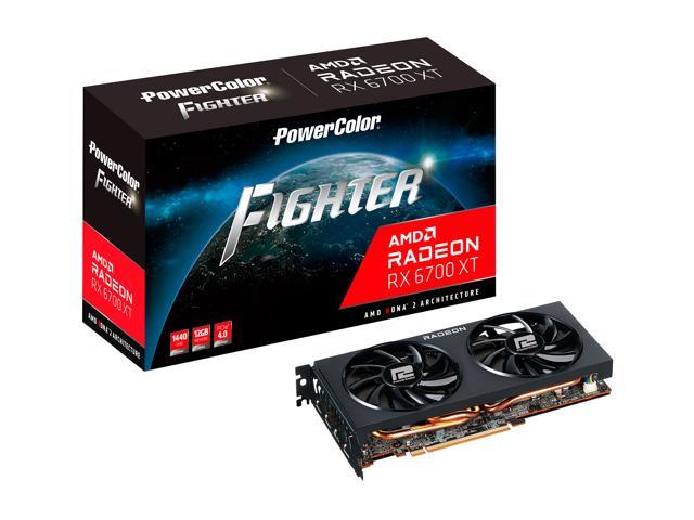 PowerColor Fighter AMD Radeon RX 6700 XT Gaming Graphics Card with 12GB  GDDR6 Memory, Powered by AMD RDNA 2, HDMI 2.1 (AXRX 6700XT 12GBD6-3DH)