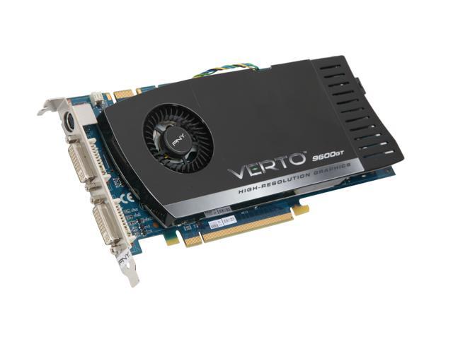 PNY GeForce 9600 GT 512MB GDDR3 PCI Express 2.0 x16 SLI Support Video Card VCG96512GXEB