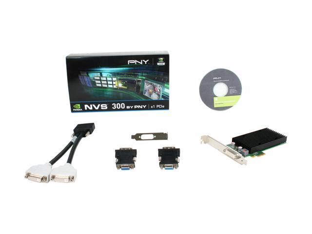 PNY NVS Quadro NVS 300 VCNVS300X1-PB 512MB DDR3 PCI Express x1 Low