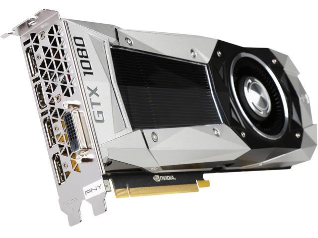 PNY GeForce GTX 1080 Founders Edition 8GB GDDR5X PCI Express 3.0 Graphics  Card VCGGTX10808PB-CG