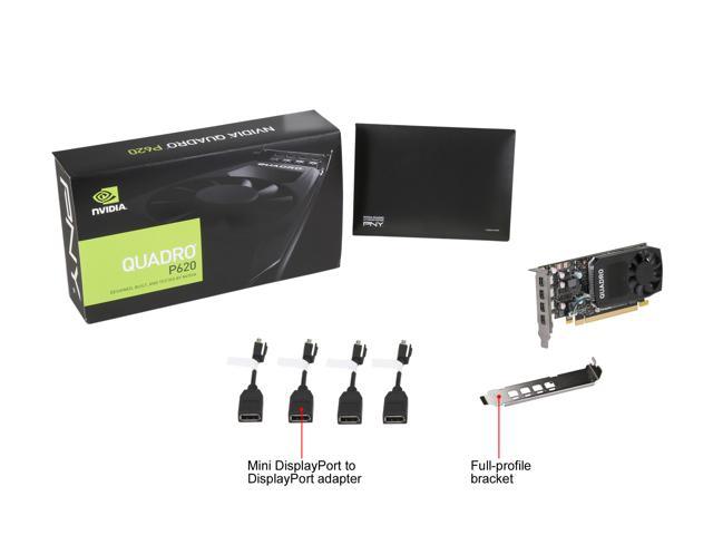 PNY Quadro P620 VGA VCQP620-PB 2GB 128-bit GDDR5 PCI Express 3.0 x16 Video  Card