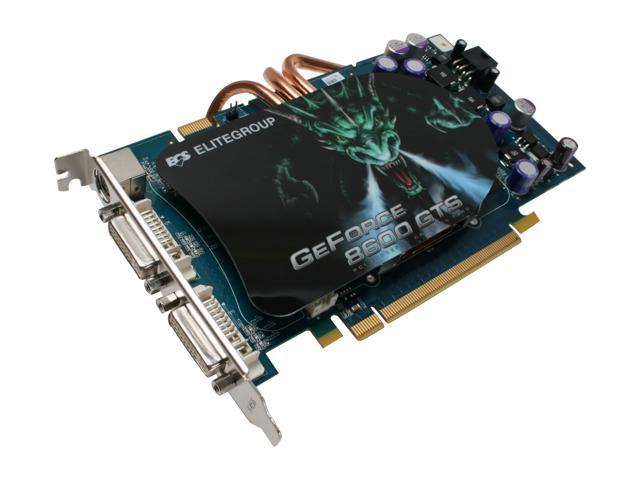 ECS GeForce 8600 GTS 256MB GDDR3 PCI Express x16 SLI Support Video Card N8600GTS-256MX HS