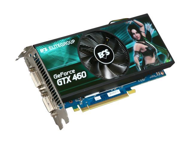 ECS GeForce GTX 460 (Fermi) 1GB GDDR5 PCI Express 2.0 x16 SLI Support Video Card NGTX460-1GPI-F1