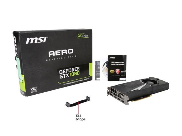 Refurbished: MSI GeForce GTX 1080 Video Card GEFORCE GTX 1080 AERO