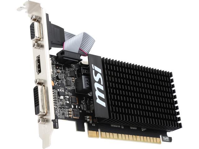 MSI GeForce GT 710 1GB DDR3 PCI Express 2.0 x16 Low Profile Video Card MSI-GT7101GD3HLP
