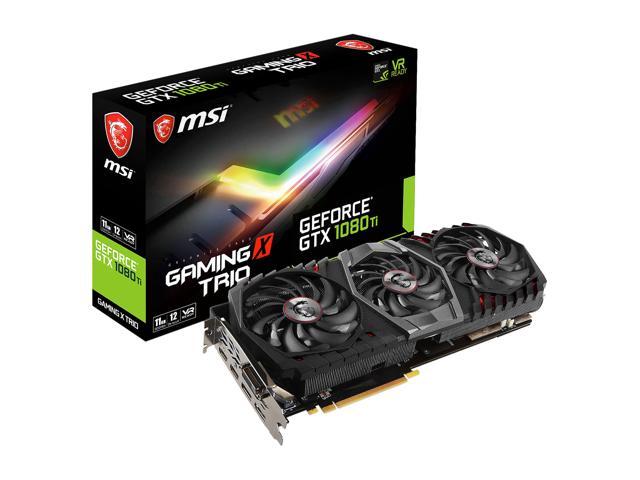 MSI GeForce GTX 1080 Ti 11GB GDDR5X PCI Express 3.0 x16 SLI Support ATX  Video Card GTX 1080 Ti GAMING X TRIO