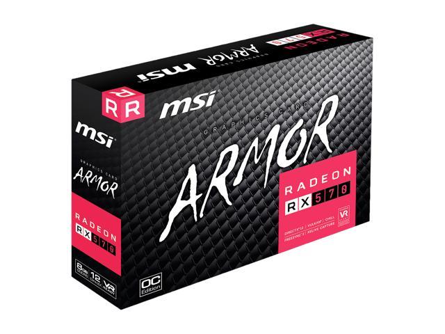 Like New: MSI Radeon RX 570 Video Card RX 570 ARMOR 8G OC 
