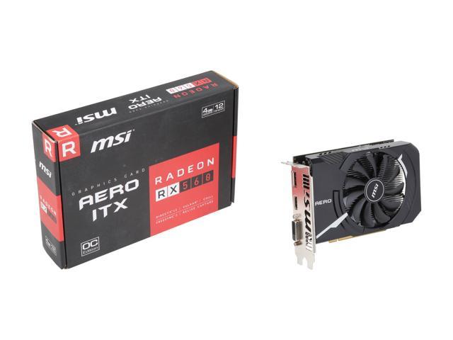 Refurbished: MSI Radeon RX 560 Video Card RX 560 AERO ITX 4G OC 