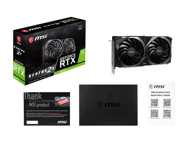 MSI Ventus GeForce RTX 3070 Video Card RTX 3070 Ventus 2X 8G OC
