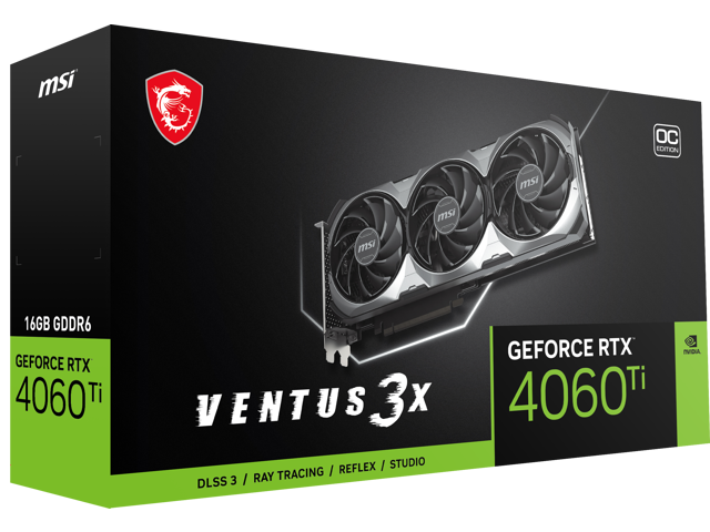 Placa de vídeo MSI Ventus 3X NVIDIA RTX 4060 Ti - 16GB