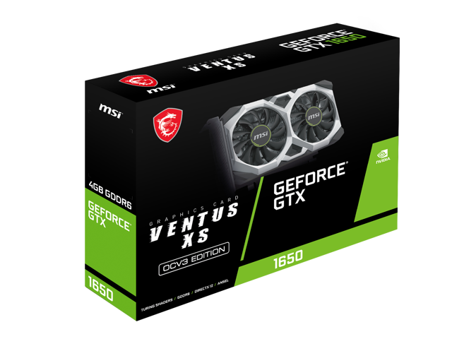 MSI Ventus GeForce GTX 1650 Video Card GTX 1650 D6 Ventus XS OCV3