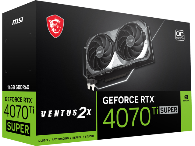 MSI Ventus GeForce RTX 4070 Ti SUPER Video Card RTX 4070 Ti SUPER