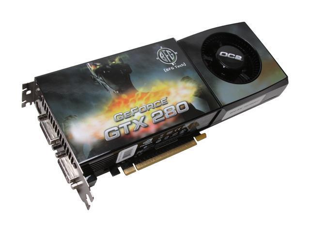 BFG Tech GeForce GTX 280 1GB GDDR3 PCI Express 2.0 x16 SLI Support Video Card BFGEGTX2801024OC2E