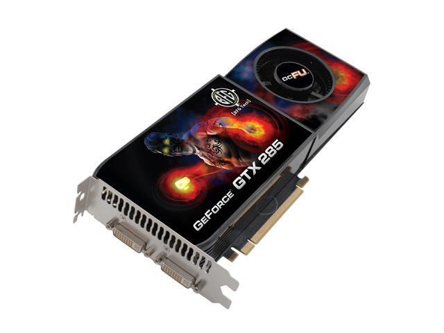 BFG Tech GeForce GTX 285 1GB GDDR3 PCI Express 2.0 x16 SLI Support Video Card BFGEGTX2851024OCFUBE
