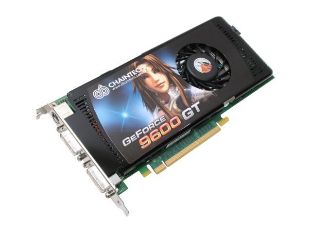 CHAINTECH GeForce 9600 GT 512MB GDDR3 PCI Express 2.0 x16 SLI Support Video Card GSE96GT