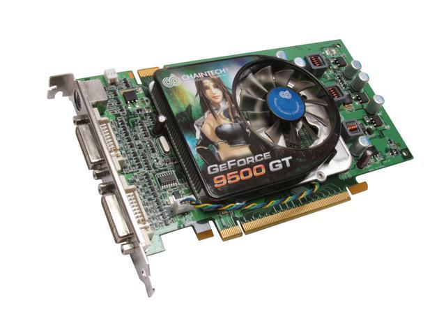 CHAINTECH GeForce 9500 GT 512MB GDDR3 PCI Express 2.0 x16 SLI Support Video Card GSE95GT
