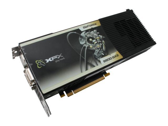 XFX GeForce 9800 GX2 1GB (512MB per GPU) GDDR3 PCI Express 2.0 x16 SLI Support Video Card PVT98UZHF9