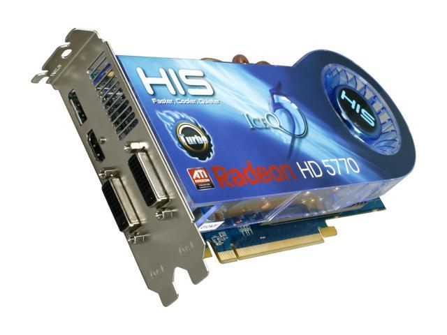 HIS IceQ 5 H577QT1GD Radeon HD 5770 Turbo 1GB 128-bit GDDR5 PCI Express 2.1 x16 HDCP Ready CrossFireX Support Video Card w/ Eyefinity