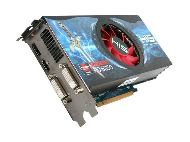 HIS Radeon HD 6850 1GB GDDR5 PCI Express 2.1 x16 CrossFireX Support Video Card with Eyefinity H685F1GD