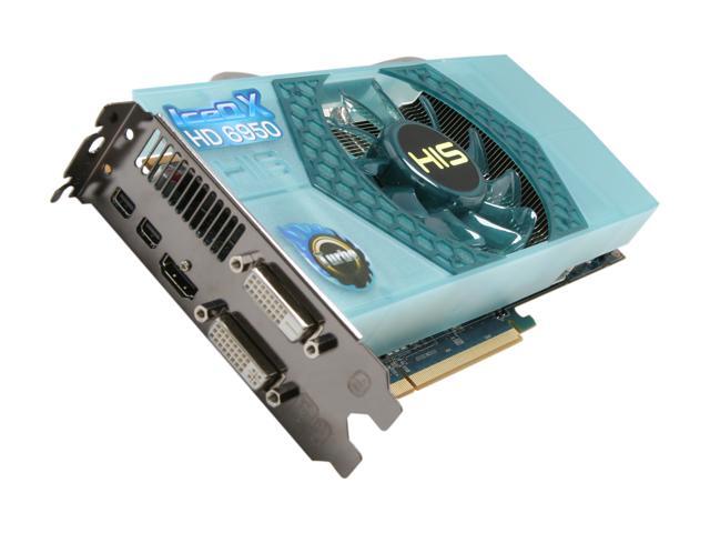 HIS IceQ X Radeon HD 6950 PCIe Graphics Video Card 1GB DVI DP HDMI H695QNT1G2M