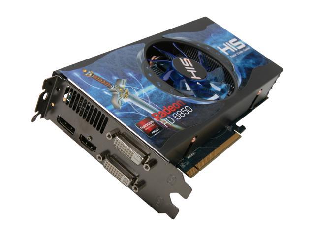 HIS Radeon HD 6850 1GB GDDR5 PCI Express 2.1 x16 CrossFireX Support Video Card with Eyefinity H685FN1GD