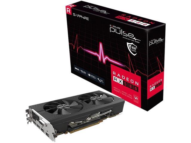 SAPPHIRE PULSE Radeon RX 580 8GB GDDR5 PCI Express 3.0 CrossFireX Support Video Cards 11265-05-20G