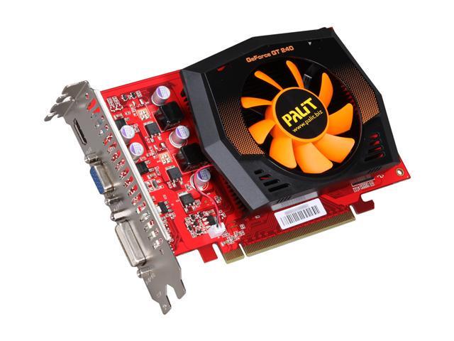 Palit GeForce GT 240 1GB GDDR5 PCI Express 2.0 x16 Video Card NE5T2400FHD01