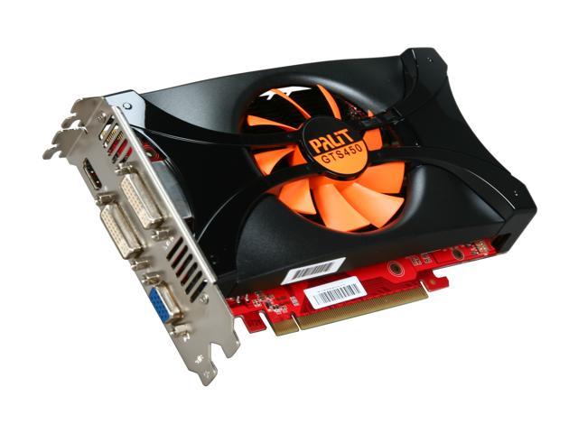 Palit NE5S450SF1101 GeForce GTS 450 (Fermi) Sonic 1GB 128-bit GDDR5 PCI Express 2.0 x16 HDCP Ready SLI Support Video Card