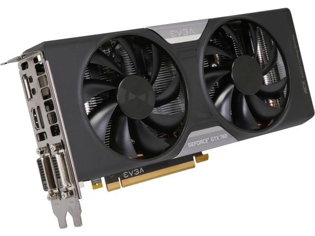 EVGA GeForce GTX 760 Dual DirectX 12 02G-P4-3763-KR w/ ACX Cooler Video ...