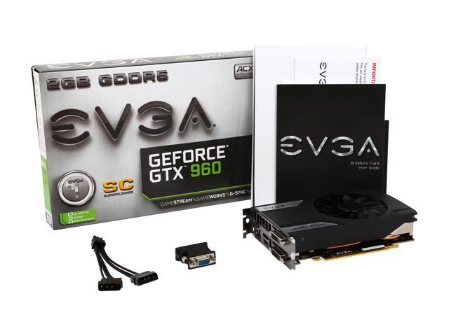 Evga Geforce Gtx 960 02g P4 2962 Kr 2gb Sc Desktop Graphics Card Newegg Com