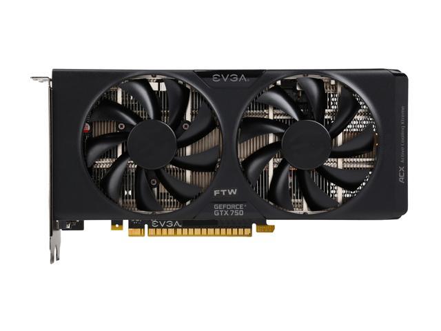 Refurbished: EVGA GeForce GTX 750 FTW w/ ACX Cooler Video Card 01G-P4 ...