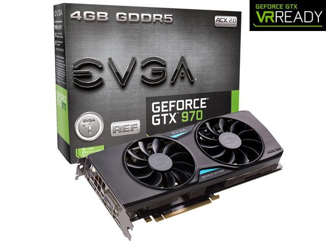 EVGA GeForce GTX 970 4GB GDDR5 PCI Express 3.0 x16 SLI Support Video Card 04G-P4-3973-KR