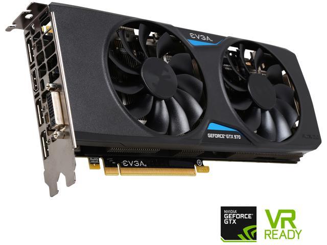 EVGA GeForce GTX 970 4GB GDDR5 PCI Express 3.0 x16 SLI Support SSC ACX 2.0+ Graphics Card 04G-P4-3975-RX