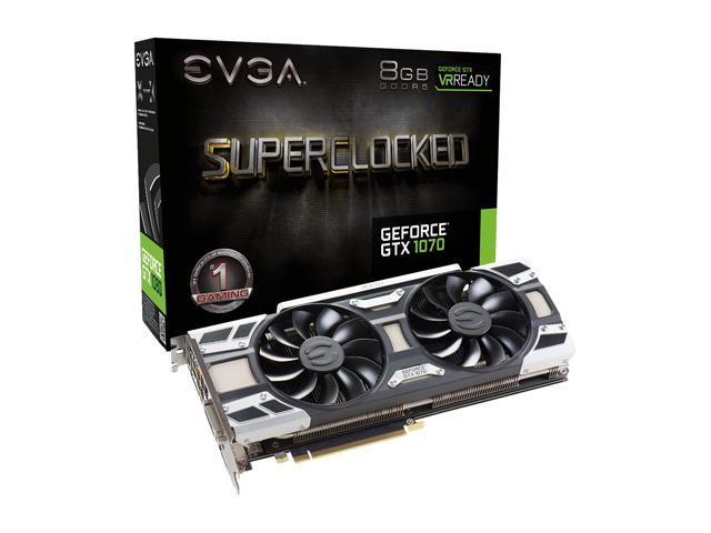 EVGA GeForce GTX 1070 SC GAMING ACX 3.0, 08G-P4-6173-KR, 8GB GDDR5, LED,  DX12 OSD Support (PXOC)