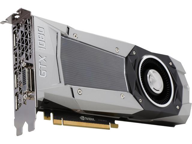 EVGA GeForce GTX 1080 08G-P4-6180-RX Founders Edition, 8GB GDDR5X, LED,  DX12 OSD Support (PXOC) Graphics Card