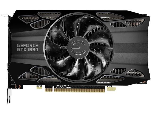 EVGA GeForce GTX 1660 BLACK GAMING Video Card, 06G-P4-1160-KR, 6GB GDDR5, Single Fan