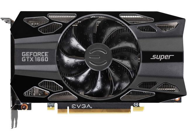 EVGA GeForce GTX 1660 SUPER BLACK GAMING Video Card, 06G-P4-1061-KR, 6GB GDDR6, Single Fan