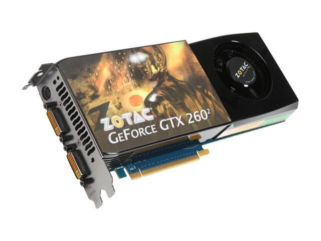 ZOTAC GeForce GTX 260 896MB GDDR3 PCI Express 2.0 x16 SLI Support Video Card ZT-X26E3KD-FSP