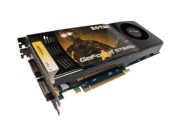 ZOTAC GeForce GTS 250 1GB GDDR3 PCI Express 2.0 x16 SLI Support Video Card ZT-20103-10P