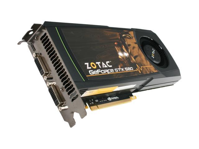 ZOTAC GeForce GTX 580 (Fermi) 1536MB GDDR5 PCI Express 2.0 x16 SLI Support Video Card ZT-50101-10P
