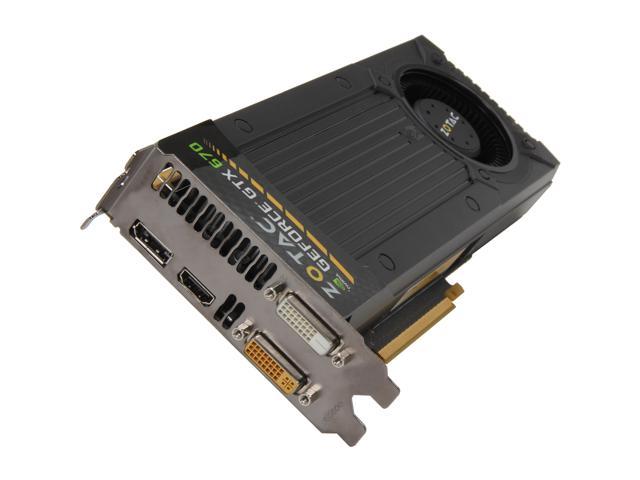 ZOTAC GeForce GTX 670 2GB GDDR5 PCI Express 3.0 x16 Video Card ZT-60301-10P